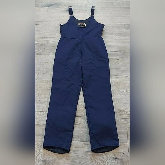Vintage Action II Rice Sportswear Suspender Ski Pants Snow Bibs Size 14 Blue - Picture 1 of 7